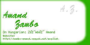 amand zambo business card